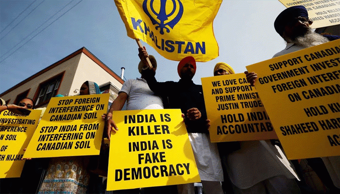 কানাডায় ভারত সরকারের বিরুদ্ধে শিখদের ব্যাপক বিক্ষোভ