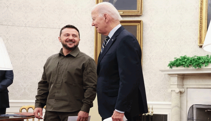 জেলেনস্কিকে আমন্ত্রণ জানালেন বাইডেন জেলেনস্কিকে আমন্ত্রণ জানালেন বাইডেন