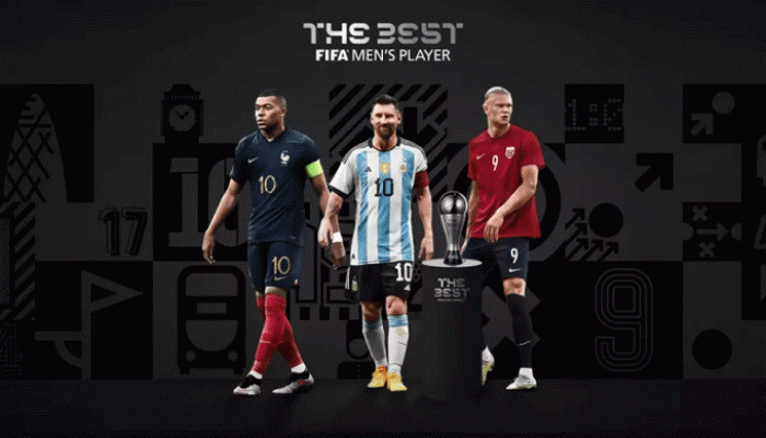 ফিফা বর্ষসেরার সংক্ষিপ্ত তালিকায় মেসি-এমবাপ্পে-হালান্ড