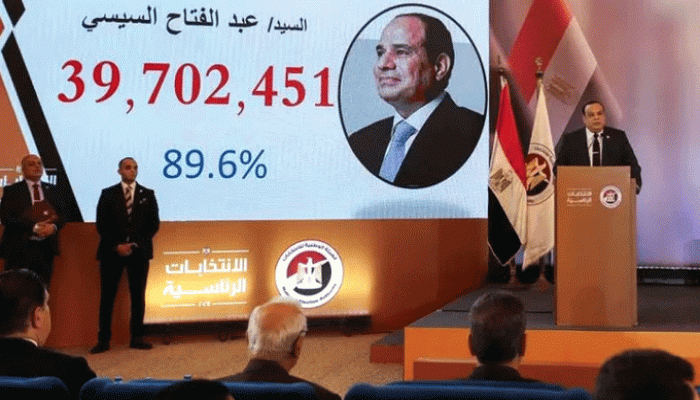 ভূমিধস বিজয়ে মিসরে আবার প্রেসিডেন্ট সিসি