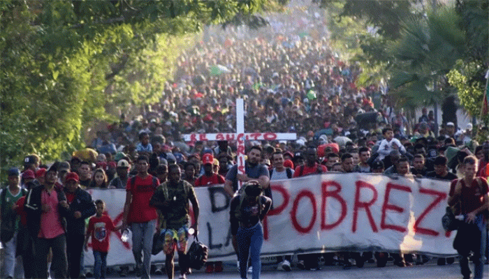 যুক্তরাষ্ট্রে প্রবেশে ৭ হাজার অভিবাসনপ্রত্যাশীর পদযাত্রা