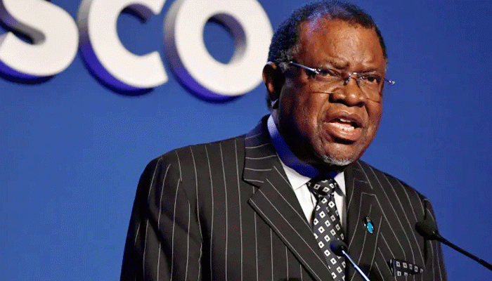 নামিবিয়ার প্রেসিডেন্ট হাইগে গাংগব মারা গেছেন 