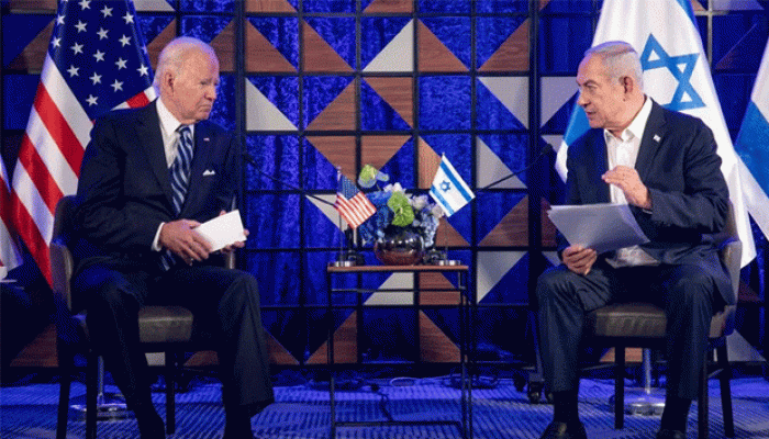 রাফাহতে হামলার বিষয়ে  নেতানিয়াহুকে সতর্ক করলেন বাইডেন