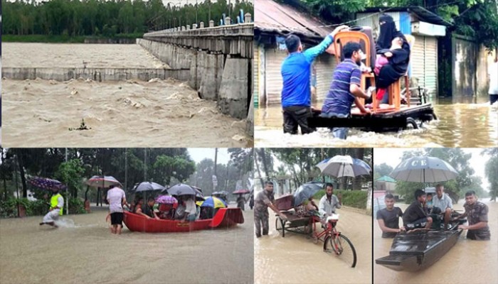 বন্যায় ১১ জেলায় মৃতের সংখ্যা বেড়ে ৫২ বন্যায় ১১ জেলায় মৃতের সংখ্যা বেড়ে ৫২