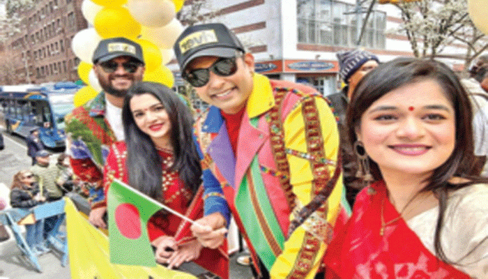 প্যারেডে নায়ক জায়েদ খান প্যারেডে নায়ক জায়েদ খান