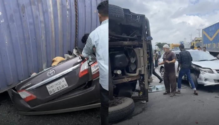 লরি উল্টে প্রাইভেটকারের ওপর, একই পরিবারের ৪ জন নিহত লরি উল্টে প্রাইভেটকারের ওপর, একই পরিবারের ৪ জন নিহত