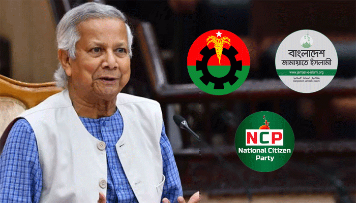 প্রধান উপদেষ্টার সঙ্গে বিএনপি-জামায়াত-এনসিপির বৈঠক আজ প্রধান উপদেষ্টার সঙ্গে বিএনপি-জামায়াত-এনসিপির বৈঠক আজ