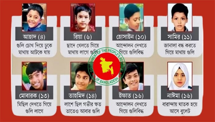 গণঅভ্যুত্থানে নিহত শিশুদের পরিবারকে সম্মাননা দেবে সরকার গণঅভ্যুত্থানে নিহত শিশুদের পরিবারকে সম্মাননা দেবে সরকার