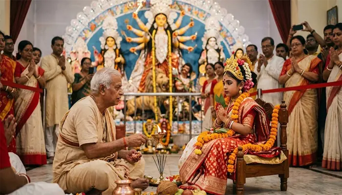 আজ মহাঅষ্টমী ও কুমারী পূজা