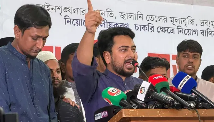 বিএনপি গণঅভ্যুত্থান পরিপন্থী একটি সরকার : নাহিদ ইসলাম