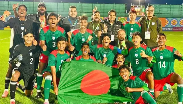 সিঙ্গাপুরকে হারিয়ে বিশ্বকাপের কোয়ার্টার ফাইনালে বাংলাদেশ